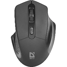 Мышь беспроводная Defender Datum MB-345 черный, 1600 dpi, радиоканал, USB, кнопки - 4