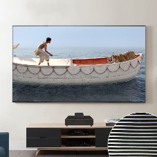 Экран Cinema S'OK SCPSFR-200x113UST-PET для ультракороткофокусных проекторов 90'' 16:9 настенный, постоянного натяжения, полотно PET Crystal ALR UST, рама черная 1 см