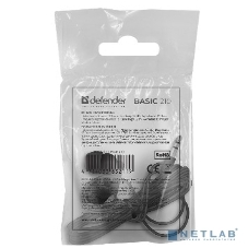 Проводные наушники Defender Basic 210 черный, внутриканальные, Jack 3.5 мм