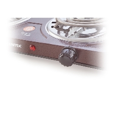 Плита настольная электрическая Centek CT-1509 Siberia коричневый, 2 кВт, ТЭН, конфорки - 2, эмаль, поворотные переключатели