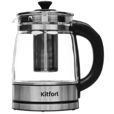 Чайник электрический Kitfort KT-6119 1.7л. 2200Вт прозрачный (корпус: стекло)
