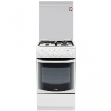 Плита комбинированная De Luxe 506031.00ГЭ (КР) белый, конфорок 4 шт, духовка 60 л, 50 см x 85 см x 60 см