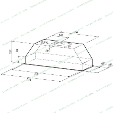 Вытяжка встраиваемая Krona Runa 600 PB черный, 60 см, 845 куб. м/ч, 53 дБ