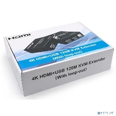 ORIENT VE050, HDMI KVM extender (Tx+Rx), HDMI+USB+Audio удлинитель до 120 м по витой паре Cat5e/6, HDMI 1.4, 4K@30Hz/1080p@60Hz, HDCP (31212)