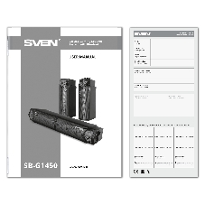 Саундбар мини SVEN SB-G1450, черный (10 Вт, питание USB, Bluetooth, подсветка)