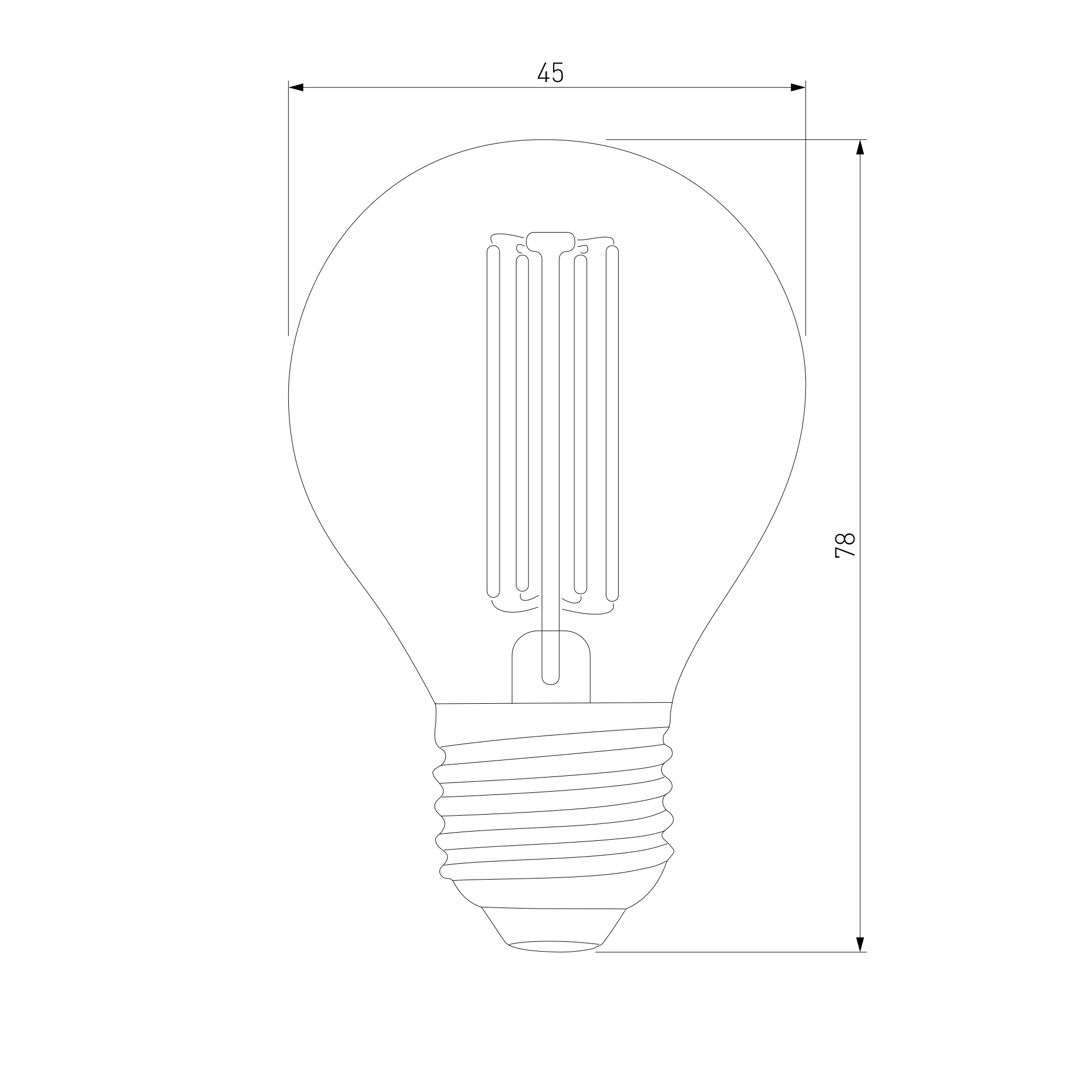 BLE2758 / Светодиодная лампа Mini Classic F 6W 6500K E27 (G45 тонированный)