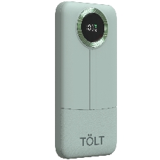 Портативный аккумулятор TOLT Lit KP128 Green, 10000mAh, 22,5W, fast charging and PD, green, CCC/ Powerbank TOLT Lit KP128 Green, 10000mAh, 22,5W, fast charging and PD, green, CCC