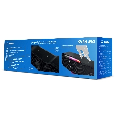 Акустическая система SVEN 450 2.0 (2x5W, Bluetooth, RGb-подсветка) черная