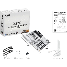 Материнская плата ASUS X870 MAX GAMING WIFI7 W, AM5, AMD X870, 4xDDR5, 4xSATA, 3xM.2, 1xPCIe 5.0 x16, 2xPCIe 4.0 x16, 1xPCIe 3.0 x16, 1xHDMI, 2xUSB Type-C (Display), 1x2.5Gb LAN, Wi-Fi 7, Bluetooth 5.4, 2xUSB-C 40Gbps, 1xUSB-A 10Gbps, 3xUSB-A 5Gbps, 4xUSB-A 2.0, 3x3.5 мм, 7.1, ATX