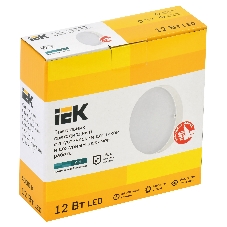 Светильник IEK LED ДПО 2013Д 12Вт IP54 4000К деж круг с АД