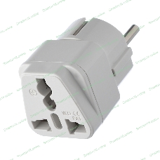 Сетевой переходник GoPower универсальный 1р.С/З белый (1/10/800)