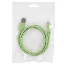 Кабель Defender F207, USB 2.0 (AM) - Type-C, 1 м, 2.4А, силиконовая оплетка, зеленый.