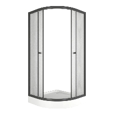 Душевой уголок BAU Dream Hit Black с поддоном 100x100х195, рифленое закаленное стекло, черный профил