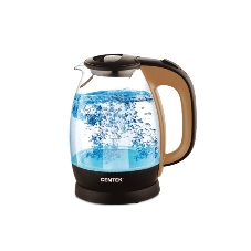 Электрочайник Centek CT-0056 кофейно-бежевый, 1.7 л, 2200 Вт, скрытый нагревательный элемент