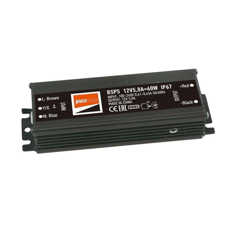 Драйвер JazzWay BSPS 12В 5.0A=60Вт влагозащ. IP67