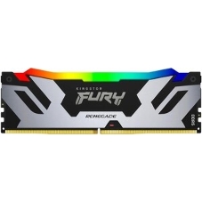 Оперативная память Kingston Fury Renegade, DDR5, 16Gb (1x16Gb), 6400MHz, CL32, DIMM, с радиатором, серебристый/черный