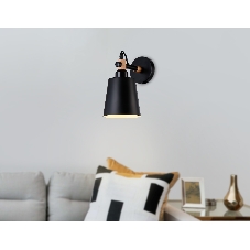 Светильник Ambrella light TR82213 BK/LW черный/светлое дерево E27 max 40W 230*130*190