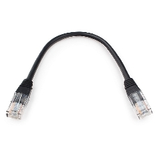 Патч-корд UTP Cablexpert cat.5e 0.25м, литой, многожильный, черный