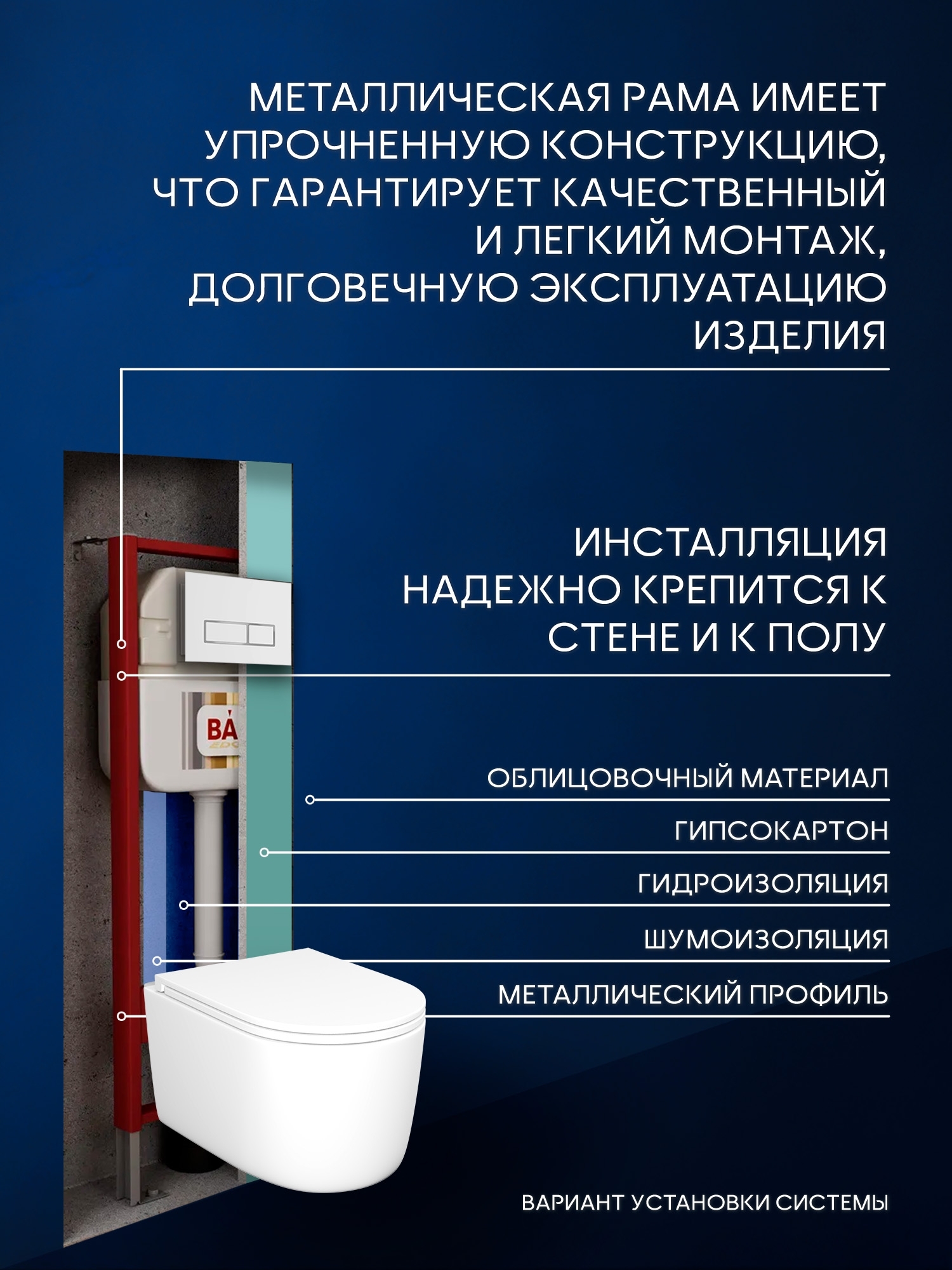 Инсталляция с унитазом комплект BAU NEO 6 в 1: унитаз подвесной безободковый торнадо Bau Hotel 53х36, быстросъемное сиденье микролифт, кнопка смыва BAU Pulse, белая/хром
