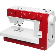 Швейная машина Janome 1522RD белый/красный, электромеханическая, вертикальный качающийся, 25 операций, петля автомат