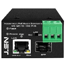 Промышленный компактный Ultra PoE медиаконвертер Gigabit Ethernet, SFP 1000Мбит/c, RJ45 10/100/1000Мбит/c, поддержка LFP. Порт PoE: до 90W (IEEE 802.3af/at/bt). Автоматическое определение PoE устройств. Суммарная мощность PoE - до 90W; Встроенная грозозащита 6kV. Питание: 1 x вход DC37-57V(93W), БП в комплект НЕ входит. Монтаж на DIN-рейку (крепление в комплекте); Размеры (ШхВхГ): 36х44х45мм. Вес: 0,15кг. Рабочая температура: -40…+80°С.