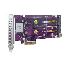 Плата расширения QNAP QM2-2P-344A 2 x M.2 22110 or 2280 PCIe (Gen3 x4) NVMe SSD slots, Low-profile flat and Full-height brackets included.