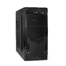 Компьютерный корпус Miditower ExeGate CP-601-UNS400 (ATX, БП UNS400 с вент. 12см, 2*USB, аудио, черный)