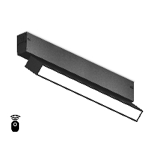 Управляемый светодиодный светильник для шинопровода Magnetic Ambrella light GL1332 BK черный IP20 18W 3000K-6400K 220V 120° 342*25*112 (Без ПДУ)