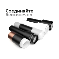 Насадка для корпуса светильника N7142 SBK/FR черный песок/белый матовый D70*H55mm Out40mm MR16