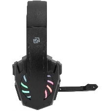 Гарнитура Oklick HS-L355G чёрный, проводная, 3.5 мм, подсветка