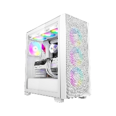 Компьютерный корпус PCCooler C3D510 WH ARGb, Tempered Glass Full Tower, White, TG, 0.7 SPCC, 3x120мм ARGb E-ATX, ATX, mATX, mITX 170/390/410мм 2x2.5