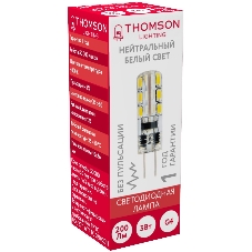 Лампа светодиодная Thomson TH-B4203 3Вт цок.: G4 капсул. 12B 4000K св. свеч. бел. нейт. (упак.: 1 шт)