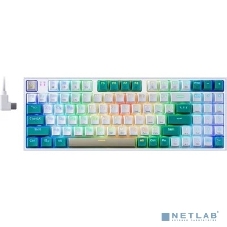Клавиатура беспроводная Defender REDRAGON VEIGAR USB, Bluetooth/Радиоканал, бело-голубая