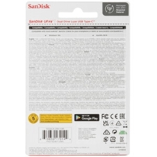 Флешка USB SanDisk SDDDC 256Gb SDDDC6-256G-G46, USB3.2 Type-C, черная