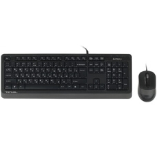 Комплект клавиатура+мышь A4Tech FStyler F1010 проводной, USB, 1600 DPI, чёрный