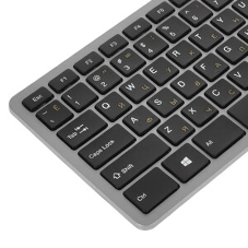 Клавиатура беспроводная Gembird KBW-3, USB, серебристый/черный
