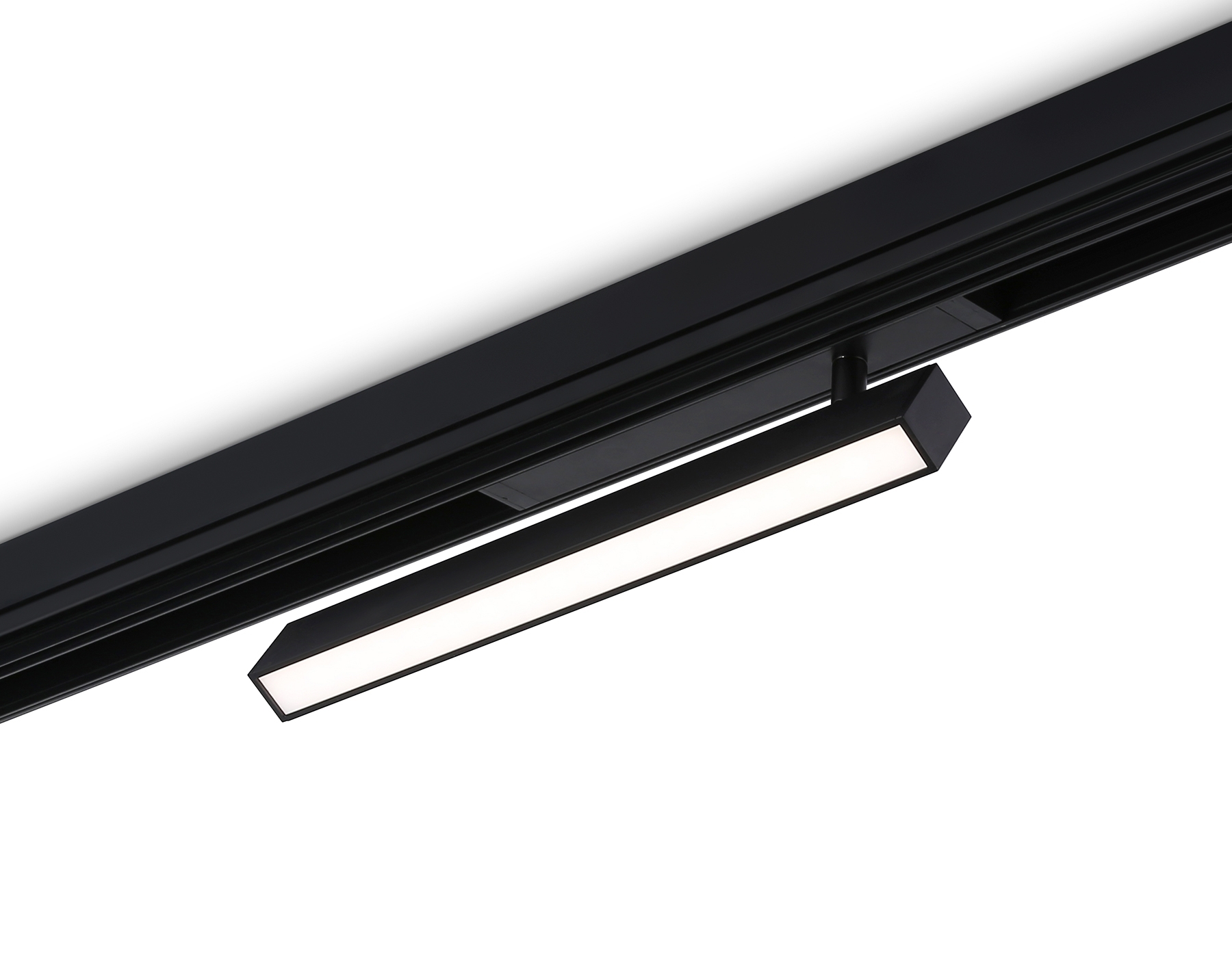 Управляемый светодиодный светильник для шинопровода Magnetic Ambrella light GL1332 BK черный IP20 18W 3000K-6400K 220V 120° 342*25*112 (Без ПДУ)