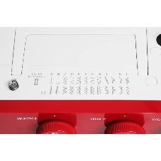 Швейная машина Janome 1522RD белый/красный, электромеханическая, вертикальный качающийся, 25 операций, петля автомат
