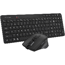 Комплект клавиатура+мышь A4Tech FStyler FB2800C Air2 беспроводной, USB + Bluetooth, 2000 DPI, черный/серый