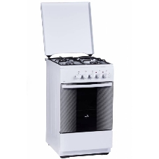Плита комбинированная Flama RK 23-101 W белый, конфорок 4 шт, духовка 50 л, 50 см x 85 см x 60 см