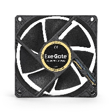 Вентилятор для корпуса ExeGate E08025H4P-PWM черный, 80 мм, 2300 об/мин, 23 дБ, 4 pin