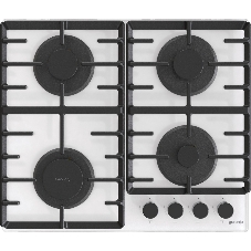 Газовая варочная панель Gorenje GT642SYW, 4 конфорки, закаленное стекло, белый