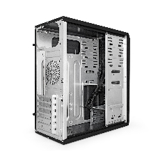 Компьютерный корпус Miditower ExeGate CP-601-UNS400 (ATX, БП UNS400 с вент. 12см, 2*USB, аудио, черный)