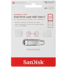 Флешка USB SanDisk SDDDC 256Gb SDDDC6-256G-G46, USB3.2 Type-C, черная