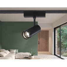 Светильник трековый светодиодный GV1571 BK черный IP20 10W 4200K 48V 15-51° D55*185
