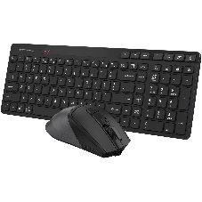 Комплект клавиатура+мышь A4Tech FStyler FB2800C Air2 беспроводной, USB + Bluetooth, 2000 DPI, черный/серый