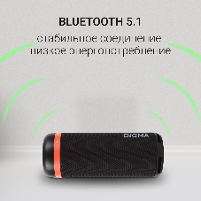 Колонка портативная Digma D-PS1521 черный 16W 2.0 BT 10м 1800mAh