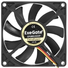 Вентилятор для корпуса ExeGate ExtraPower EP07015S3P черный, 70 мм, 3000 об/мин, 27 дБ, 3 pin
