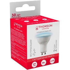 Лампа cветодиодная LED Thomson TH-B2327 GU10, полусфера, 8Вт, 6500К, белый холодный, 1 шт.