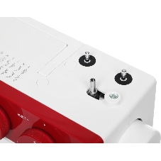 Швейная машина Janome 1522RD белый/красный, электромеханическая, вертикальный качающийся, 25 операций, петля автомат